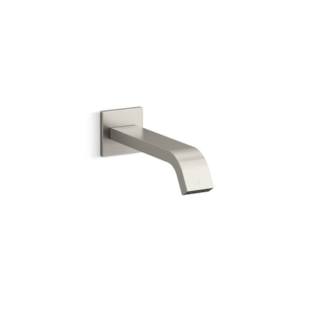 Kohler Loure Wall-Mount Touchless Faucet With Kinesis Sensor Tech, Ac-Powered In Vibrant Brushed Nickel 123L36-SANL-BN